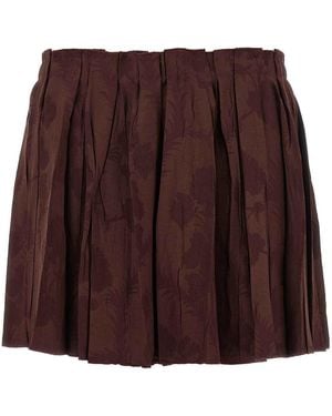 Etro Jacquard Floral Patterned Skirt - Brown