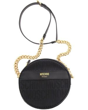 Moschino Logo Round Bag - Black