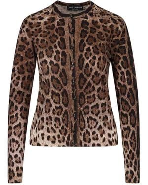 Dolce & Gabbana Virgin Wool Cardigan - Brown