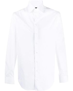 Giorgio Armani Long-Sleeved Cotton Shirt - White