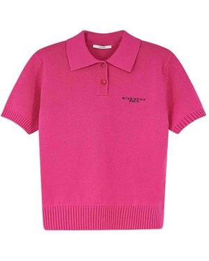 Givenchy Wool And Cashmere Polo Shirt - Pink