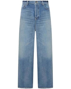 Balenciaga Dark Organic Denim Baggy Jeans - Blue