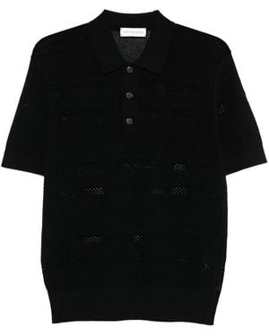 Dries Van Noten Mesh Polo Shirt By - Black