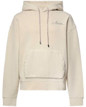Amiri Ma Quad Cotton Sweatshirt With Logo - Natural