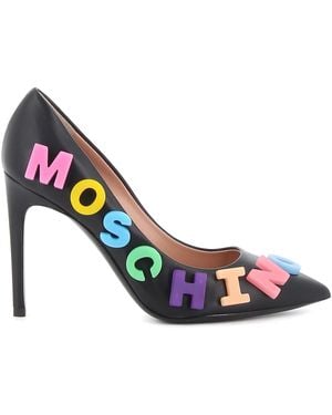 Moschino Multicolour Logo Court Shoes - Pink