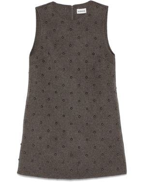 P.A.R.O.S.H. Bleak Stud-Embellished Dress - Gray