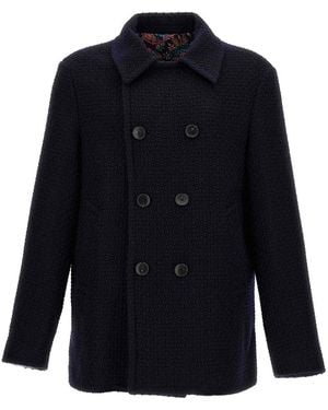 Etro Peacoat Coat - Blue