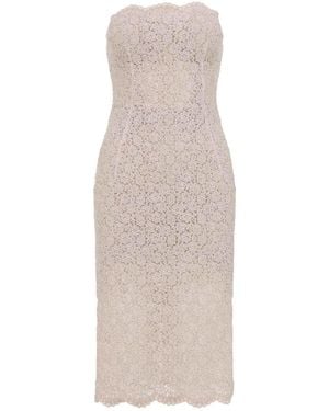 Ermanno Scervino Lace Midi Dress - Natural