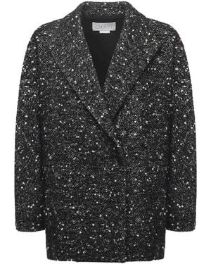 Genny Wool Pea Coat - Black