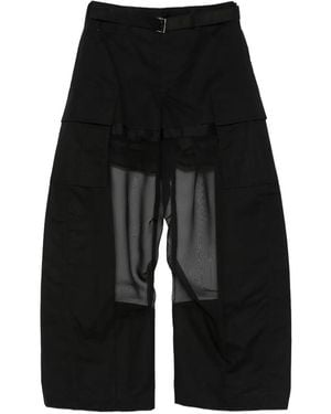 Sacai Cotton Coating Pants - Black