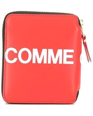 Comme des Garçons Huge Logo 125X105 Mm Wallet - Red
