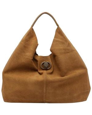 Kurt Geiger Large Suede Chelsea Hobo Bag - Brown