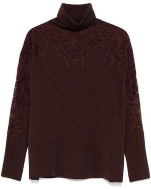 Ermanno Scervino High Neck Pullover - Brown