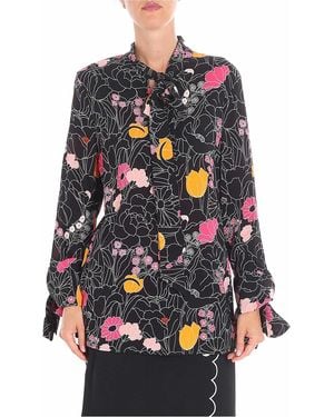 Vivetta Josh Blouse With Floral Prin - Black