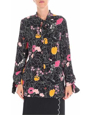 Vivetta Josh Blouse With Floral Prin - Black