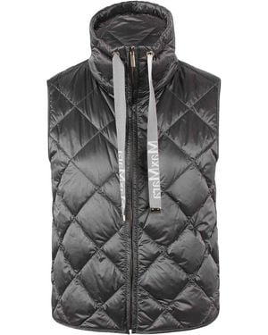 Max Mara Waterproof Quilted Nylon Vest - Grey