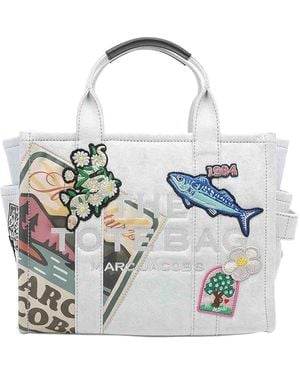 Marc Jacobs The Camp Patchwork Denim Tote Bag - White