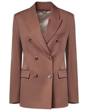Golden Goose Double-Breasted Wool Blazer - Brown