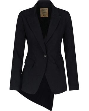 Uma Wang Asymmetric Single-Breasted Blazer - Black
