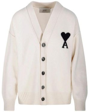 Ami Paris Adc Cardigan - White