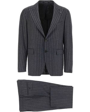 Tagliatore Pinstriped Dress - Grey