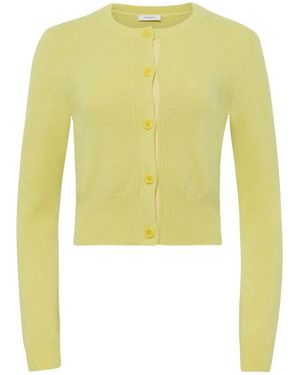 JW Anderson Cardigan With Logo - Yellow
