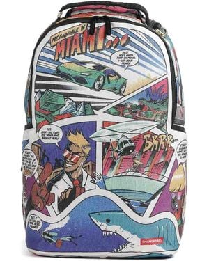 Sprayground 305 Retro Comic Dlxr Backpack - Blue