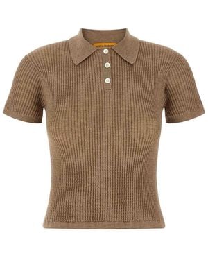 Guest In Residence Shrunken Polo Shirt - Brown