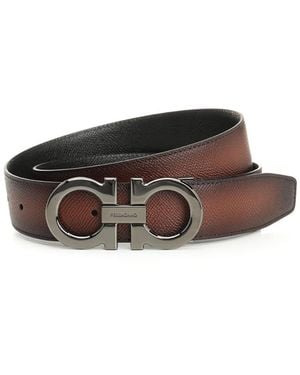 Ferragamo Reversible And Adjustable Belt - Brown