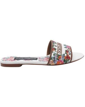Dolce & Gabbana Dolce & Gabbana Flat Shoes Sliders - White