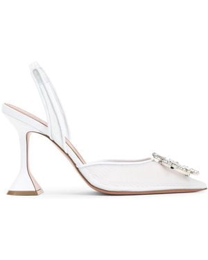 AMINA MUADDI Begum 95 Sling Mules - White