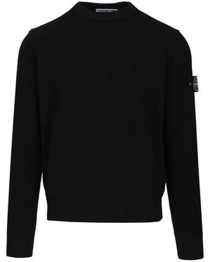Stone Island Crew Neck Jumper - Black