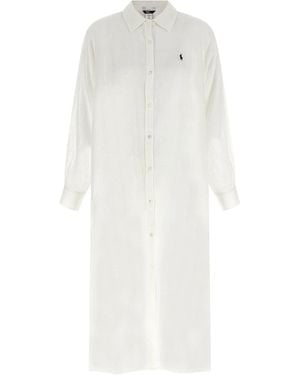 Polo Ralph Lauren 'Maxi Boyfriend Shirt' Dress - White