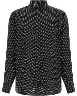 Tom Ford Polka Dot Shirt - Black