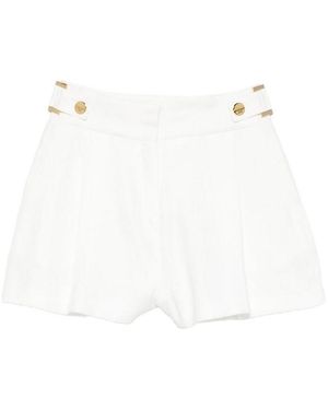 Elisabetta Franchi Shorts With Buttons - White