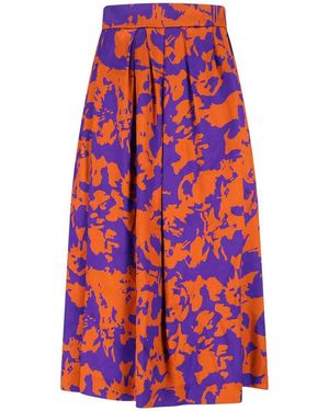 Dries Van Noten Flowing Skirt With Smooth Texture - Red
