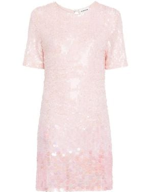 P.A.R.O.S.H. P.A.R.O..H. Sequin Embellished Mini Dress - Pink