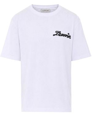 Lanvin Embroidered Small Logo T-Shirt - White