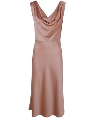 Blumarine Envers Satin Dress - Brown