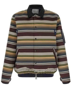Sacai Horizontal Stripe Blouson - Black