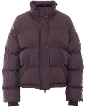 Courreges Bordeaux Cropped Down Jacket - Purple
