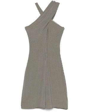 Courreges Criss-Cross Jersey Mini Dress - Grey