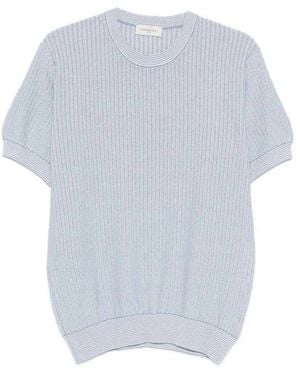 Piacenza 1733 Short Sleeve Crew-Neck Jumper - Blue