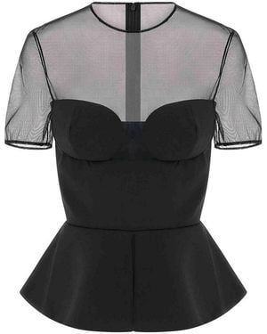 Nensi Dojaka Tailored Bustier Top - Black