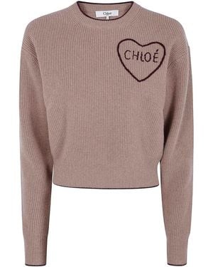Chloé Round Neck Sweater - Brown