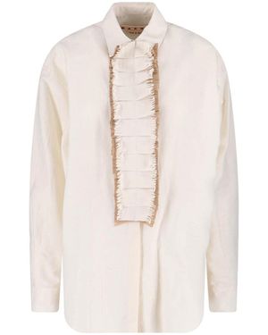 Marni Ruffle Shirt - Natural