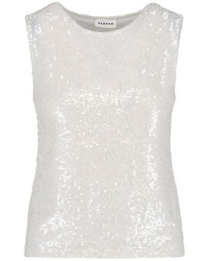 P.A.R.O.S.H. Top With Sequins - White