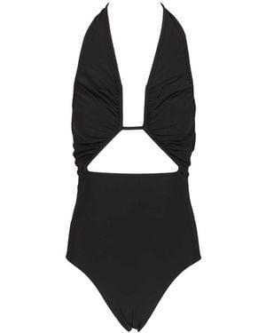 Rick Owens Halter Prong One-Piece Swimsuit - Black