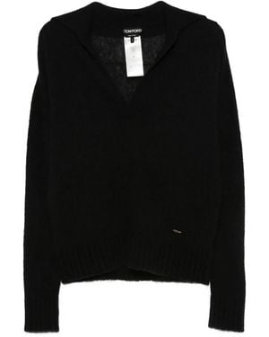 Tom Ford Maglione Con Scollo A V - Nero