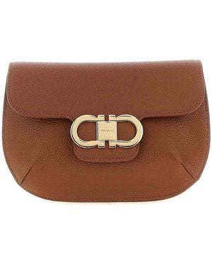 Ferragamo Mini Crossbody Bag - Brown